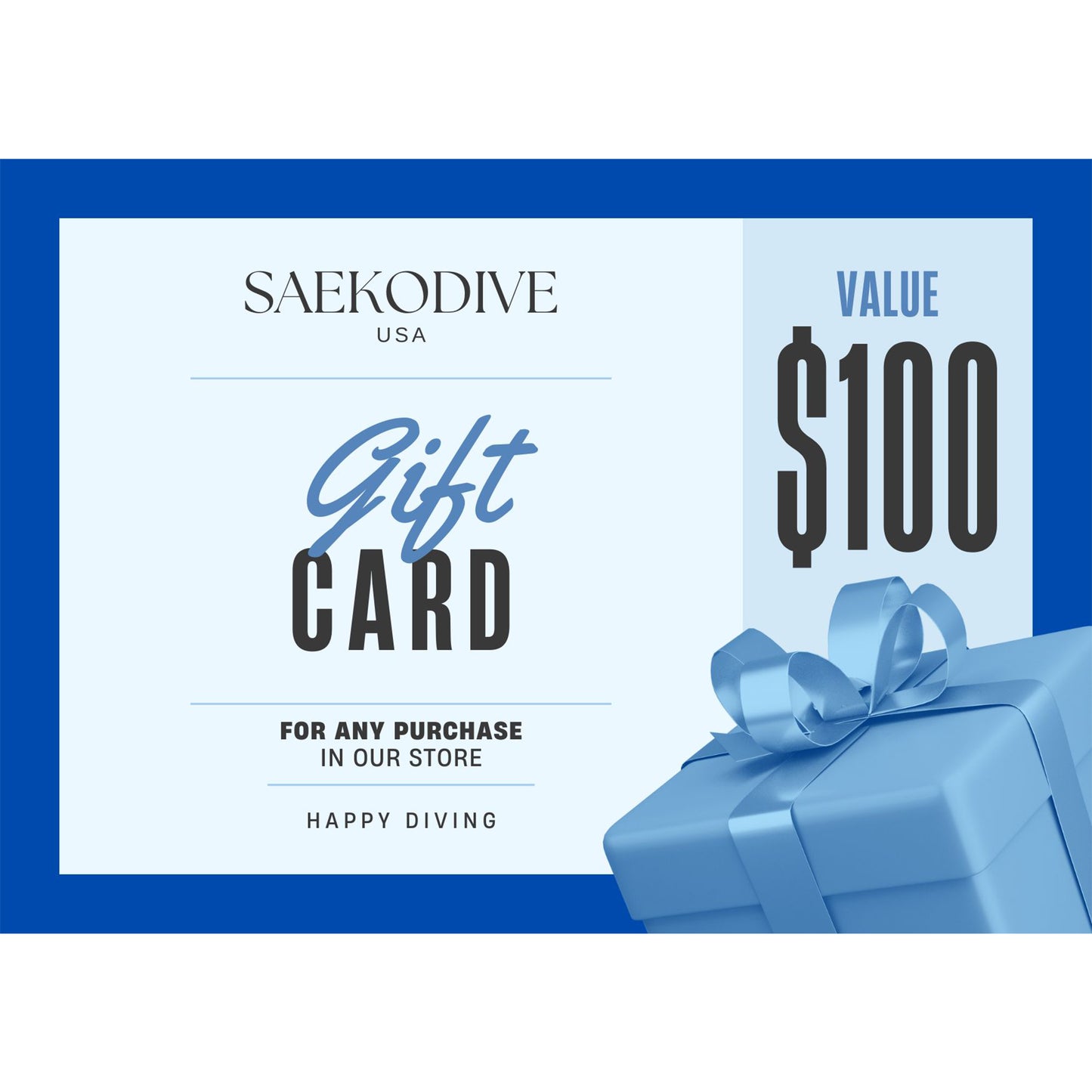 Saekodive USA Gift Card